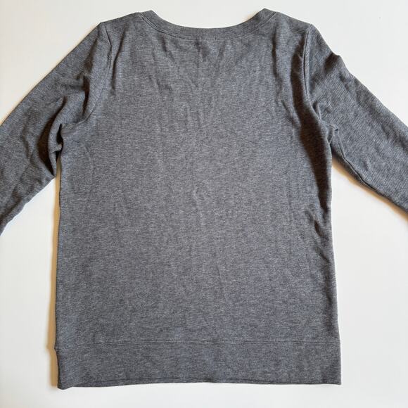 J. Crew Gray Sequin Women's Size Medium EUC Crew Neck Sweatshirt Holiday Sparkle - Picture 6 of 11